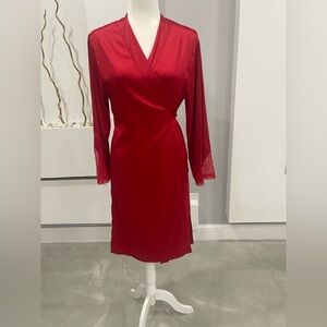 Victoria's Secret Red Long Sleeve Dress